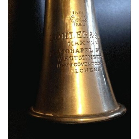 Extremely Rare 9 Inch Vintage Kohler Nickel Hunting Horn Dating 1896-1901